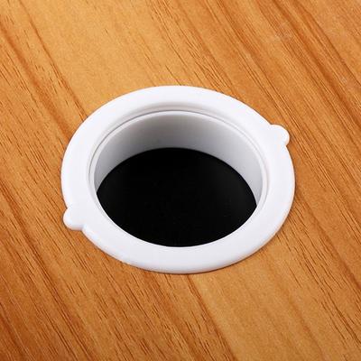 Separable Wall Hole Decorative Cover 45-100mm Dia Wall Plug White Plastic Holes Stopper Furniture Desktop Cable Outlet Cover
