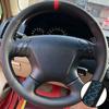 Car Accessories Hand-stitched Black Microfiber Leather 2003-2007 Odyssey 2005-2010 Steering Wheel Cover For Honda Accord 7