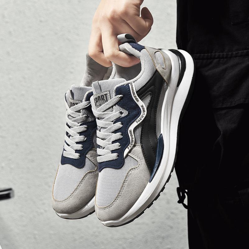 2025 spring and summer new men's sports shoes low-top fly-woven breathable casual shoes fashion trend Forrest Gump men's shoes