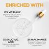 RENEE 15% Vitamin C, 1% Salicylic & 2% Niacinamide Face Serum for Glowing Skin, Reduces Dark Spots, Acne, Fine Lines  for All Skin Type - 30 Ml