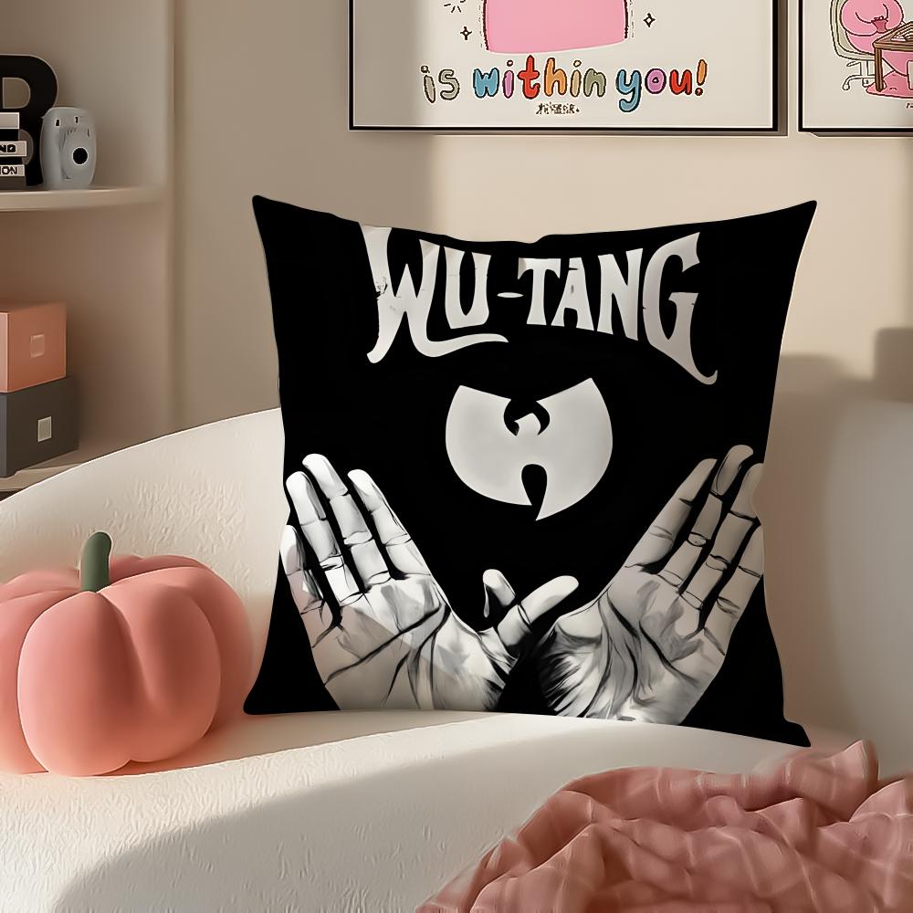 Hip Hop American Music Brand WWu Clan Tangs Cushion Cover Pillowcase Short Plush Invisible zipper Room Sofa Cushion Cover