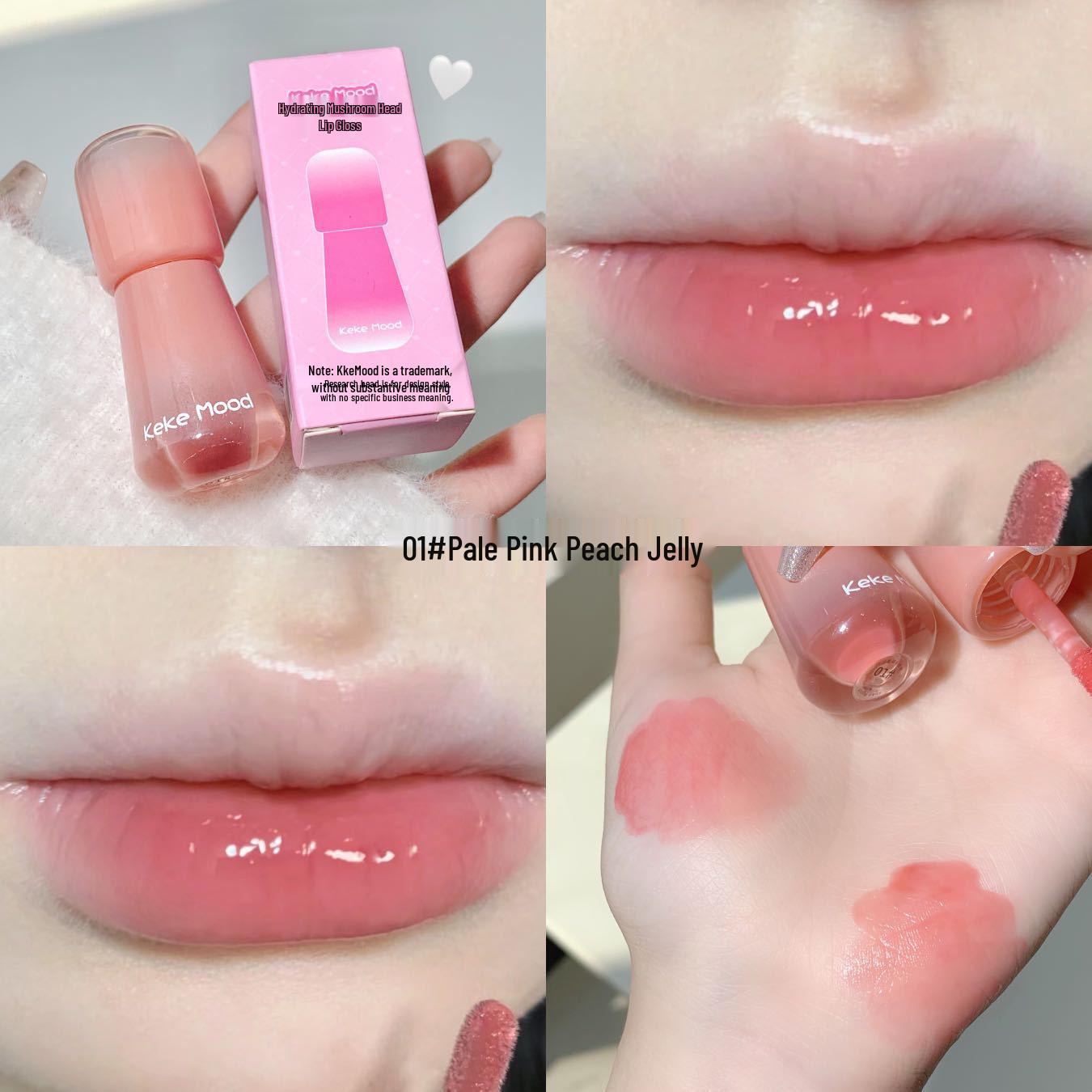 

KeKeMood Hydrating Mushroom Head Lip Gloss - Moisturizing, Plump, Glass-Like Shine 2.5g