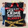 True Crime Scene Blood Splatter Flannel Blanket, Soft Bedspread for Sofa Bed Office Thriller Theme Fan Gift