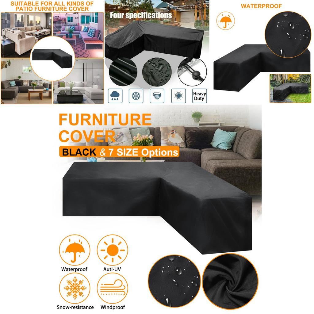 L Shape All Purpose Covers Waterproof Corner Furniture Cover For Corner Sofas And Dining Tables