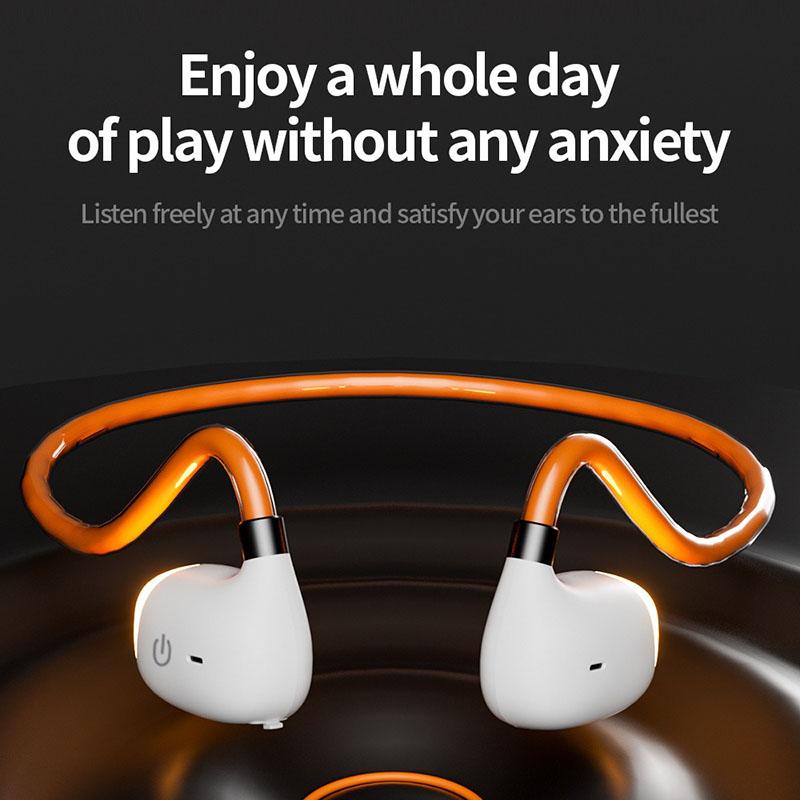 Waterproof Glowing Wireless Sport Headphone Air Conduction HiFi Stereo Music Headset With HD Microphone Low Latency Transmission