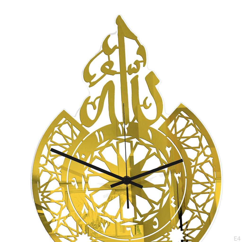 Acrylic Wall Clock Creative Silent Pendulum Clocks for Living Room Bedroom Kitchen School Eid Decor