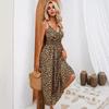 European and American Women's Summer Dress Leopard Print Suspender Skirt