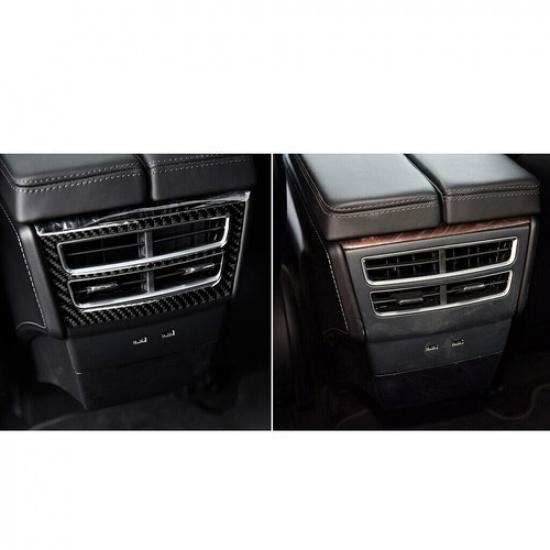 Carbon Fiber Rear Air Vent Outlet Panel Cover Trim For Tesla Model X 2014-