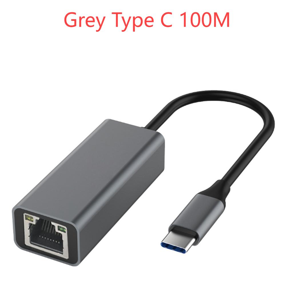 Type C USB Ethernet Adapter 1000/100Mbps USB To RJ45 Lan for Xiaomi Mi Box Nintendo Switch Network Card Laptop PC Windows