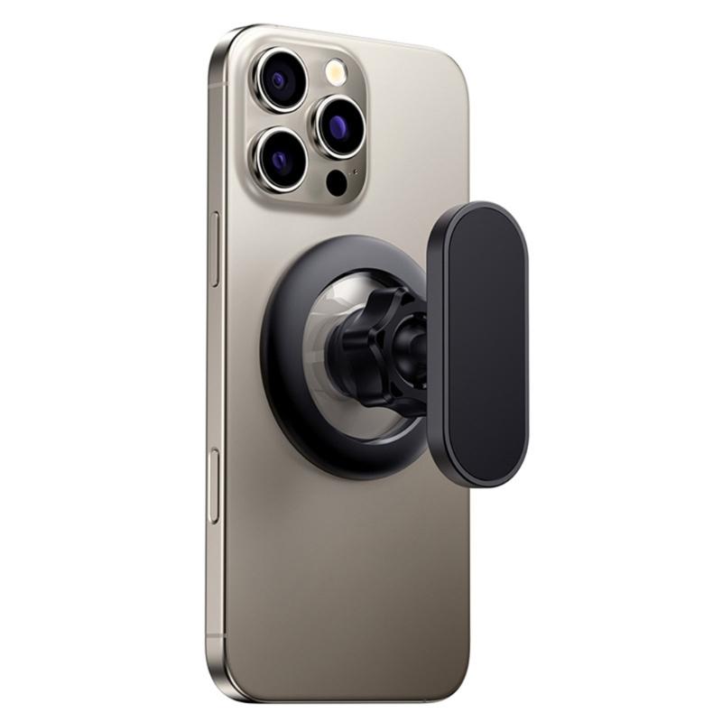 Upgraded Fitness Phone Mount Adjustable Angle ABS Secure Magnetic Base For Smartphones During Exercise