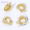 18K Gold Plated Hinged Necklace Enhancer,For Jewelry Making Supplies Pendant Bail Clasps Connector Fastener DIY Accessories