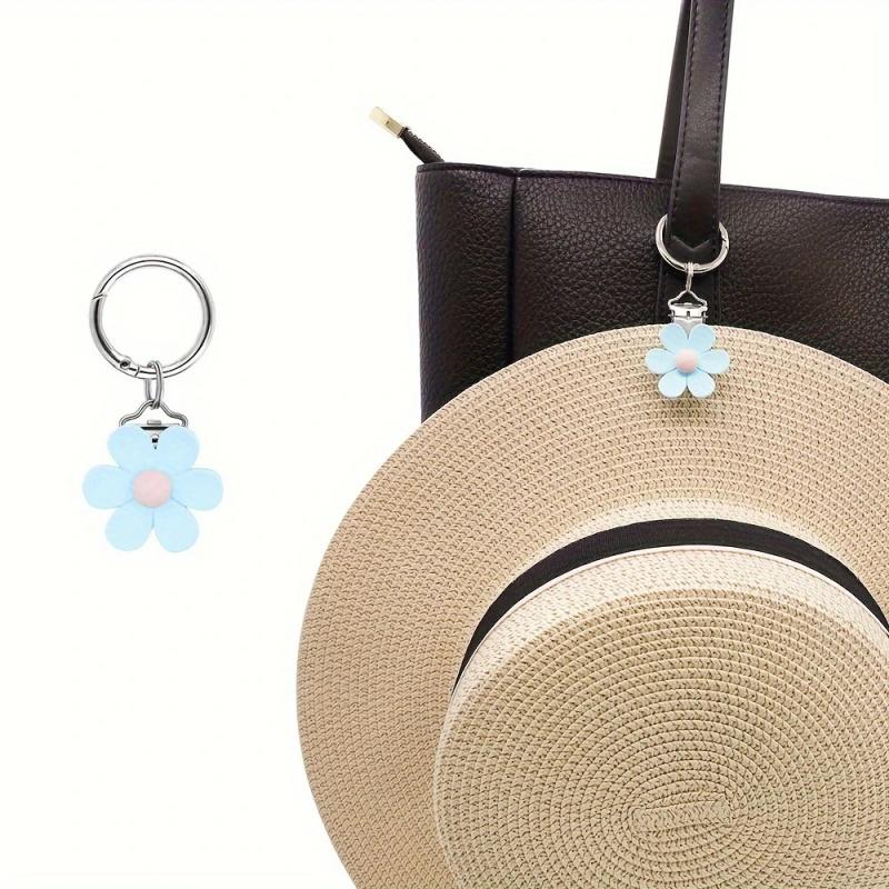 Outdoor Travel Hat Clip Hook Scarf Buckle PU Leather Handbag Hat Clip Summer Sun Hat Storage Buckle Clip