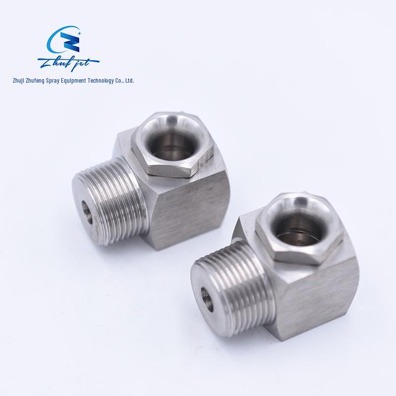 Stainless Steel High Flow Vortex Atomizing Spiral Nozzle with Hollow Cone and Threaded Spray.