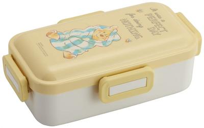 Skater Antibacterial Soft Bento Box with Domed Disney Fluffy Winnie the Pooh Made In Lid, 530ml, Design, Japan, PFLB6AG-A