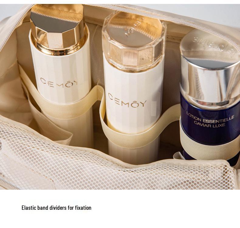 Wodoodporna kosmetyczka o dużej pojemności na podróż, do przechowywania kosmetyków dla mężczyzn i kobiet, z przegrodą na mokre i suche rzeczy