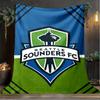 1PC Seattle Sounders FC Printed Soft Flannel Blanket Throw for Adult Bedroom Living Room Sofa Camping Travel Fan Gifts Christmas Gifts