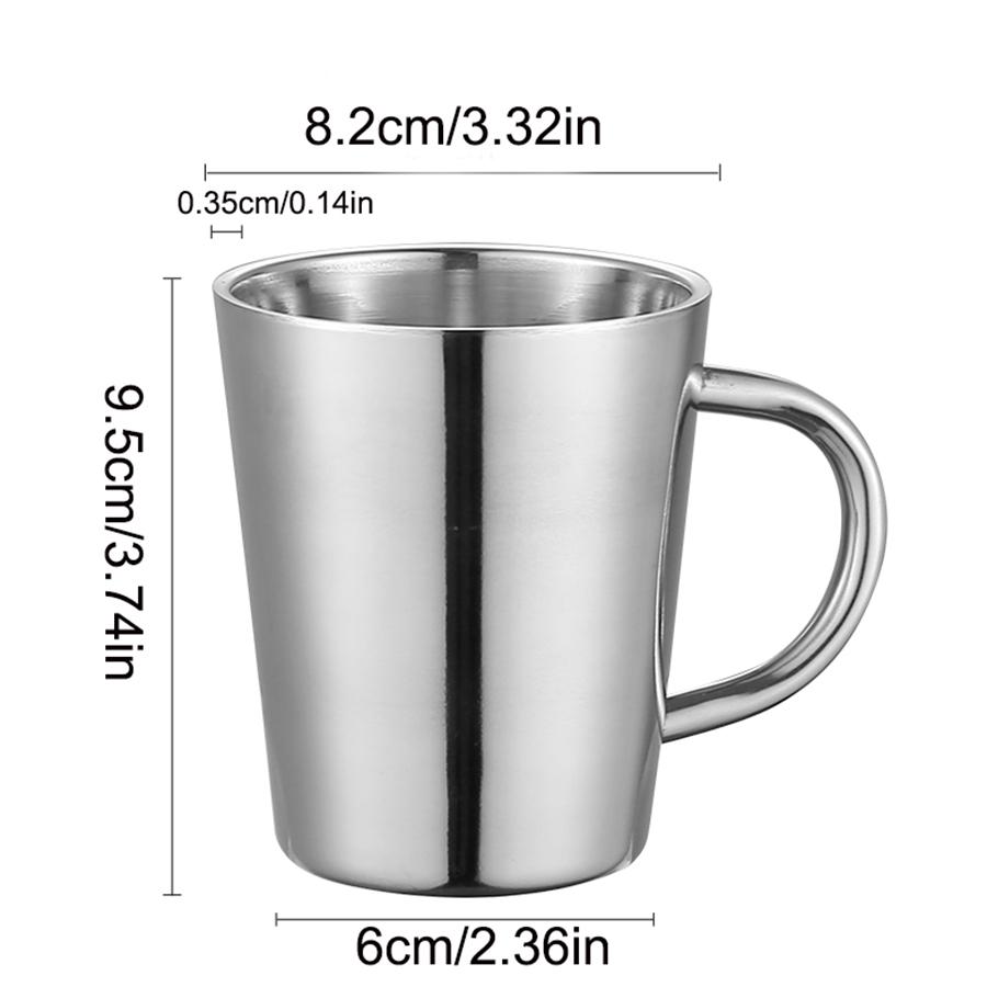 1Pc304 Stainless Steel Korean Style Coffee Cup Available In Multiple Colors HeatResistant And Drop Resistant