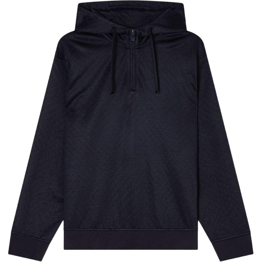 Armani Exchange All Over Jacquard Logo Half Zip Hooded Sweatshirt Men sweatshirt XM001355-AF16259-FC022