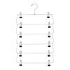6-Layer Adjustable Foldable Metal Hanger with Clips for Skirts and Pants
