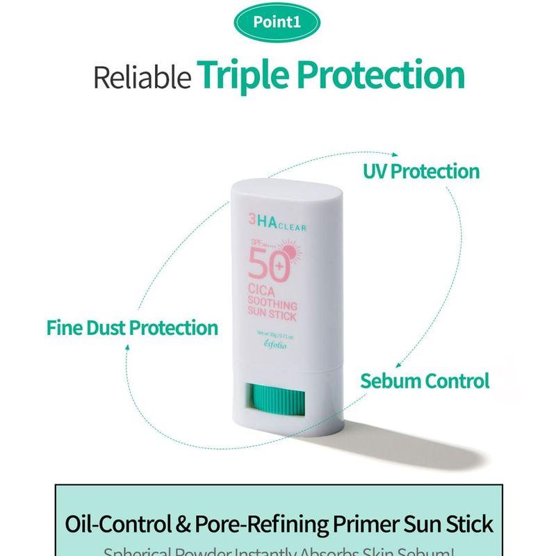 esfolio - 3HA Clear Cica Soothing Sun Stick