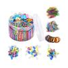 240pcs Office Supplies Set Including Paper Clips Binder Clips Rubber Bands and Push Pins for Document Organization and Home Office Use