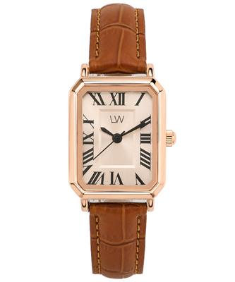 Lanjjeu Women'S Roman Square Leather Watch La 3005Lrg