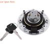 Y4UA Metal Gas Caps And Lock Set Easy Install Motorcycle Caps & Ignition Lock Set for SV650 SV1000 GSF1250 GSXR1000