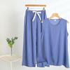 Chic 2025 Summer Women's Cotton-Silk Tank and Long Pants Set