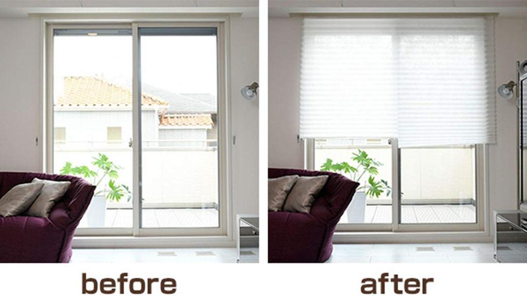 YAMAZEN DEB-1890(WH) Weiße Rollos, 90 cm breit x 120 cm lang