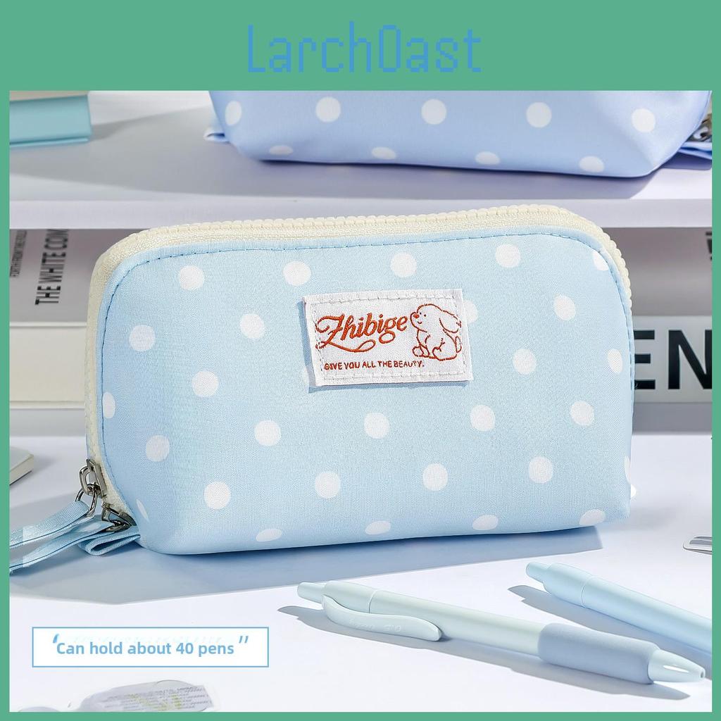Style Puppy Dot Pencil Case With Large Capacity For Students And Office Use