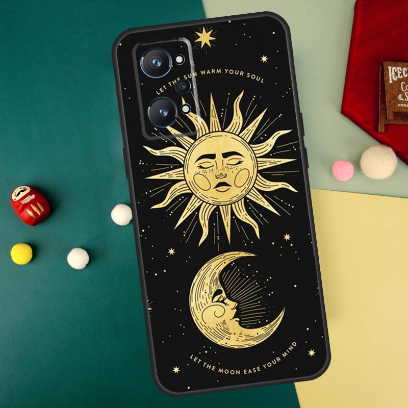 Crescent Moon Sun For Realme 15 10 11 12 13 14 Pro Plus C65 C67 C75 C63 C61 C55 C51 C53 C35 GT6 GT7 Pro Case Realme C15