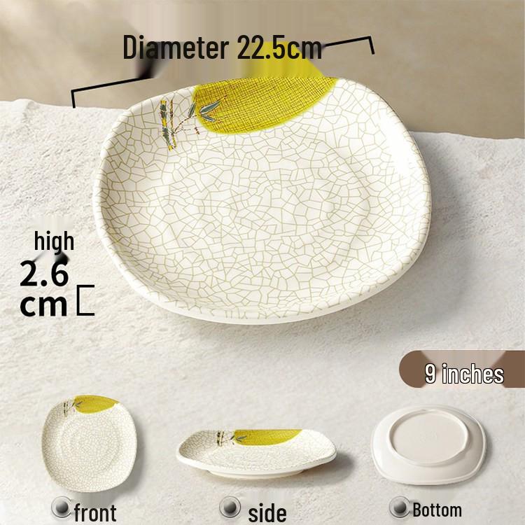 Melamine Rectangular Porcelain-Style Plate for Hot Pot & Side Dishes