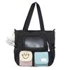 Student Large Capacity Crossbody Bag Color Block Girl Shoulder Bag Book Bag Handbag