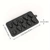 1 Pack 10 Cavities 3D Skull Ice Cube Mold Silicone Tray Maker Halloween Party Baking DIY Tools for Whiskey Cocktail Drinks