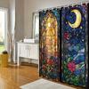 Elegant Night Sky and Moon Waterproof Shower Curtain – Perfect for Adding a Magical and Dreamy Touch To Your Bathroom Decor
