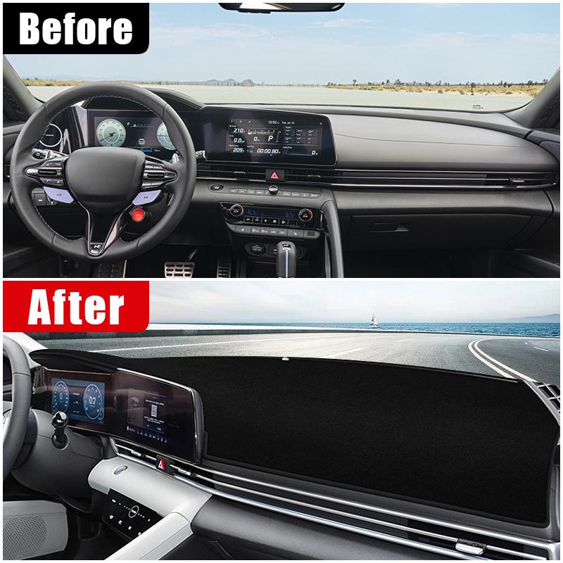 For Hyundai Elantra CN7 N Line    2024 Car Dashboard Cover Avoid Light Pad Sun Shade Anti-UV Carpets Non-Slip Mats