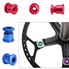 5pcs Aluminum Alloy Chainring Bolts Single Chainwheel Bolts Nut Single Speed Chainwheel Screws for Road, Mountain Bike