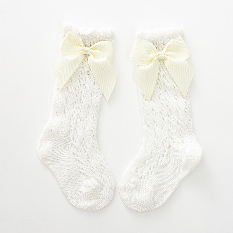 

Super Cute Breathable Mesh Baby Knee-High Socks, 0-6 Months, Gentle Fit M for foot 11-13 cm білий