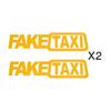 1 Instellen (Set van 2 stuks)  NEP TAXI Reflecterende Autosticker Decal Embleem Zelfklevende Vinyl Stickers voor Autostyling