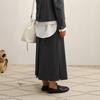 LESS 2025 Winter H-Line Wool Blend Maxi Skirt