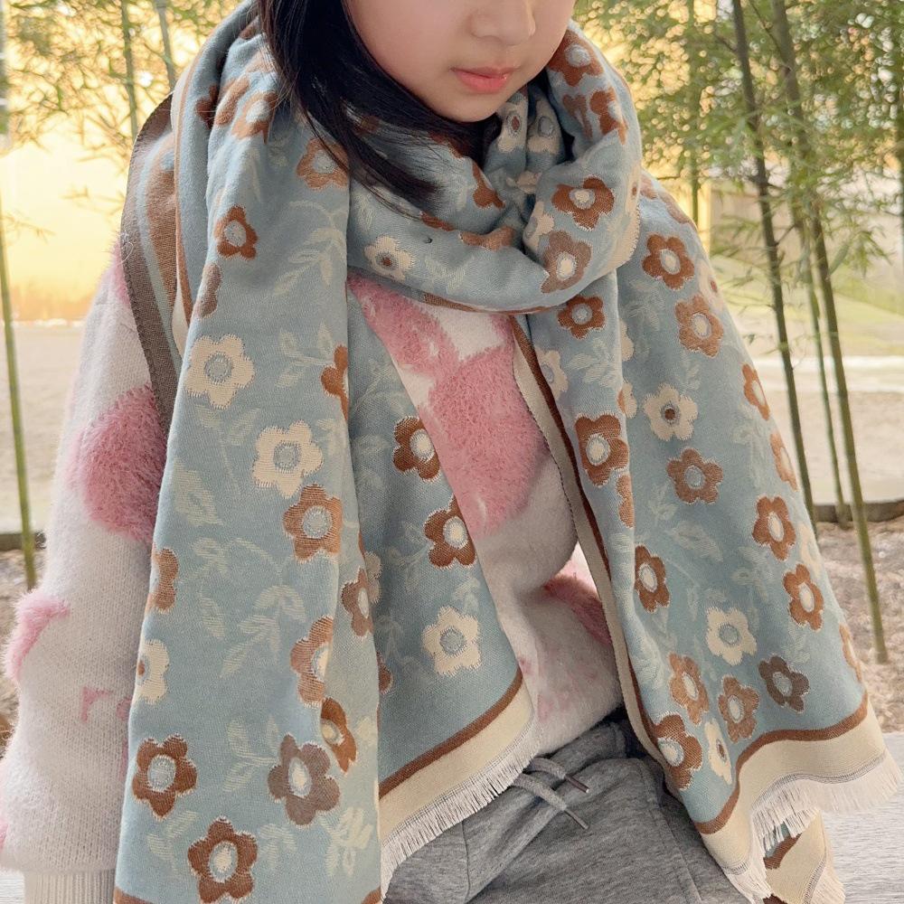 Liu Yifei Langer Schal Damen Winter Halswärmer - Hochwertiger Kaschmir-Imitat Strickschal