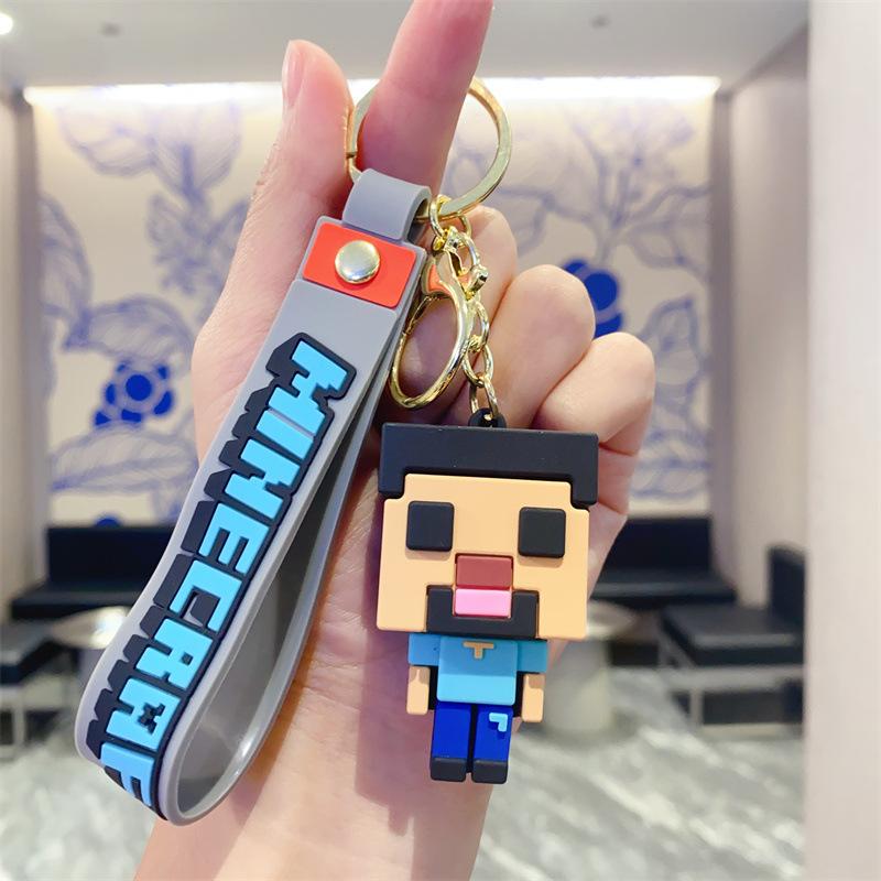 Game Minecraft Keychain, Creative Cartoon Pendant Game Merchandise Small Gift