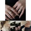 Stylish Unique Double Layer Textured Zirconia Ring For Women In Chic Minimalist Design