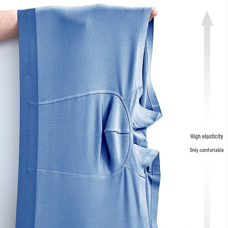 2026 New Men's Seamless Mid-Waist Antibacterial Breathable Boxer Briefs, Thin Style