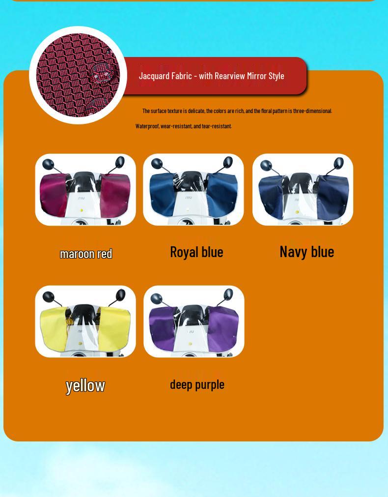 Electric Bike Dashboard and Handlebar Rainproof and Dustproof Cover