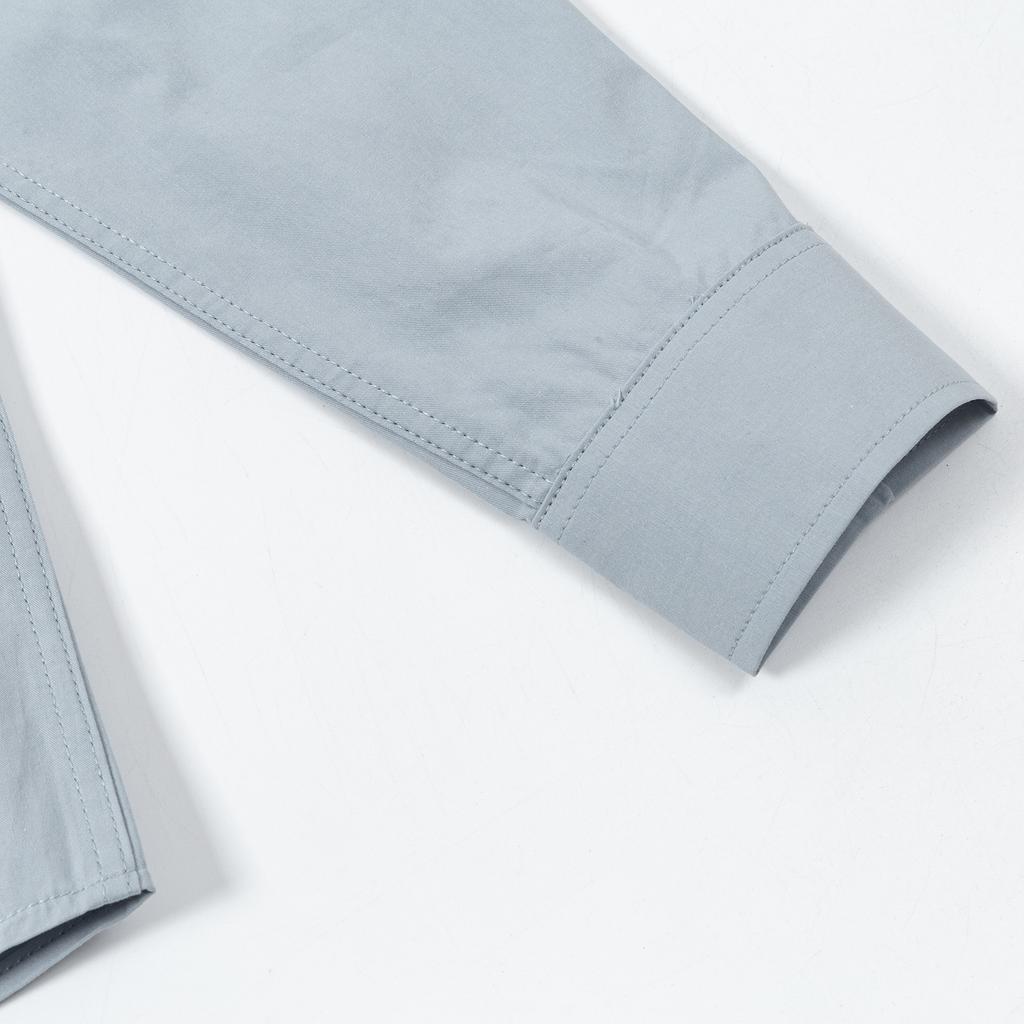 AMI Spring and Summer New Chest Color Small Heart Embroidery Casual Cotton Solid Color Long Sleeved Shirt