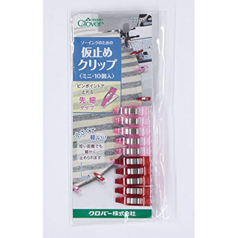 Clover Sewing Supplies Temporary Clip Mini 10-Pack 22-743 Pink