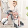 Potty Training Toilet Seat-2In1 Toddler Toilet Seat-And Step Splash Guard-Kids Toilet Seat With Ladder Anti-Slip Pad-Potty Toilet Foldable Pottyseat