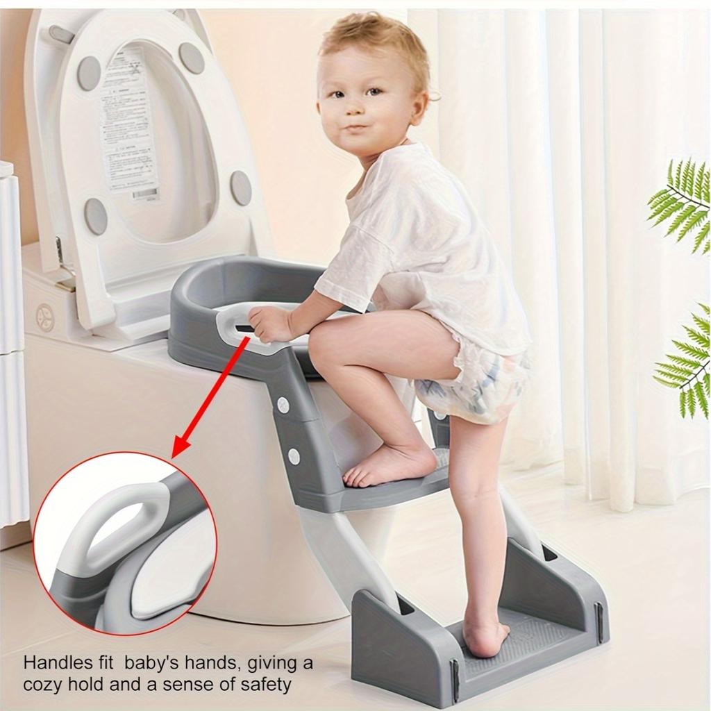 Potty Training Toilet Seat-2In1 Toddler Toilet Seat-And Step Splash Guard-Kids Toilet Seat With Ladder Anti-Slip Pad-Potty Toilet Foldable Pottyseat