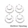 10 stk flere hull sølv sinklegering anheng for smykkekomponenter gjør DIY øredobber halsbånd armbånd